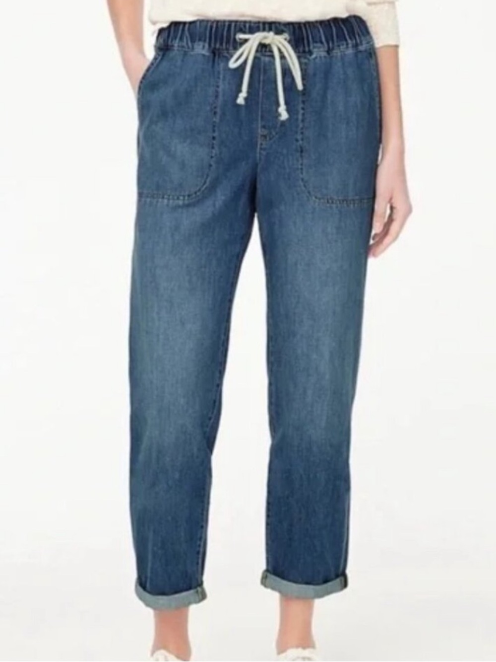 J. Crew Women’s Drawstring Denim Pants in a Size 27